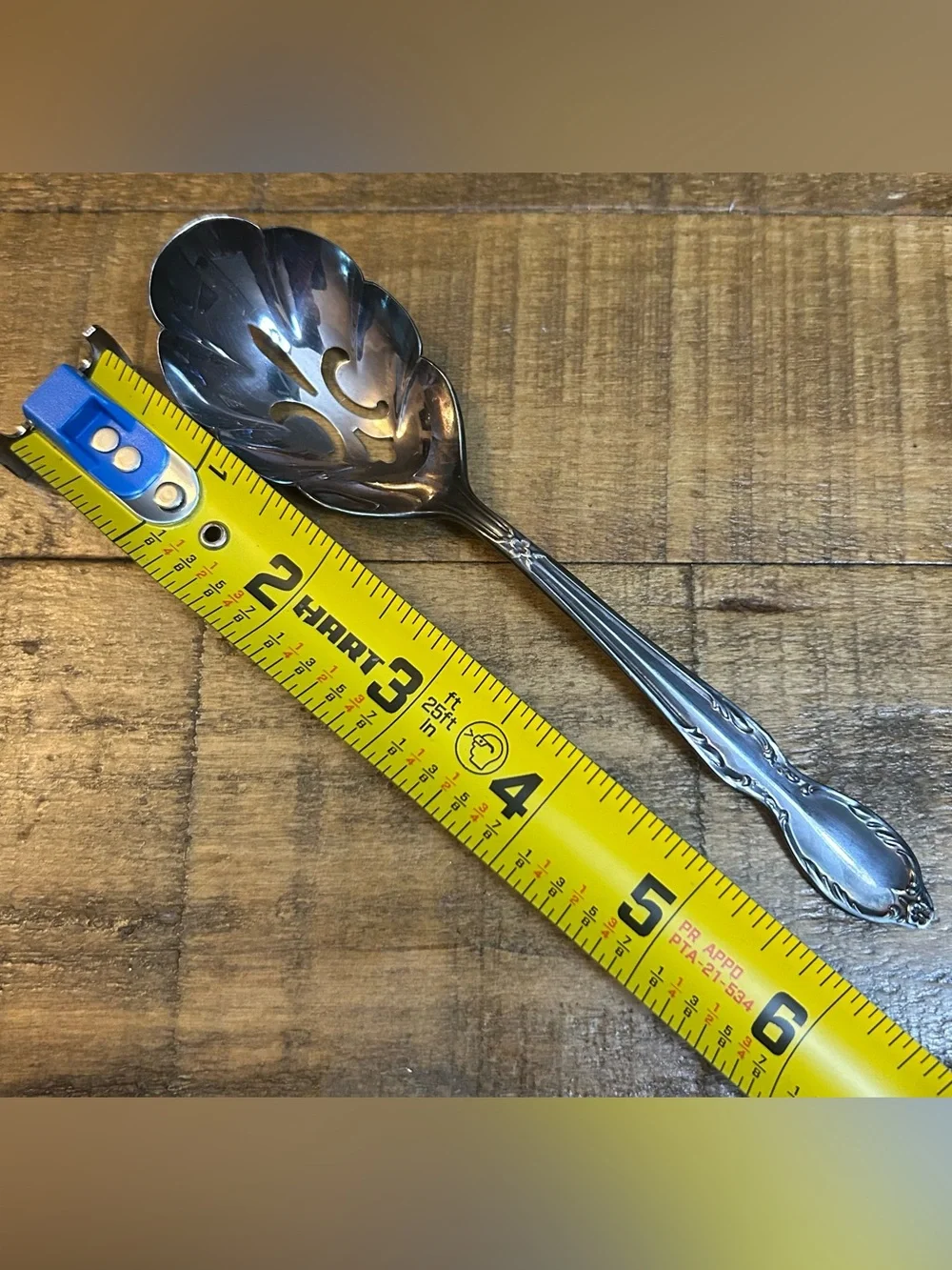 F.B. Rogers Vintage Silver Slotted Serving Spoon Extra Plate